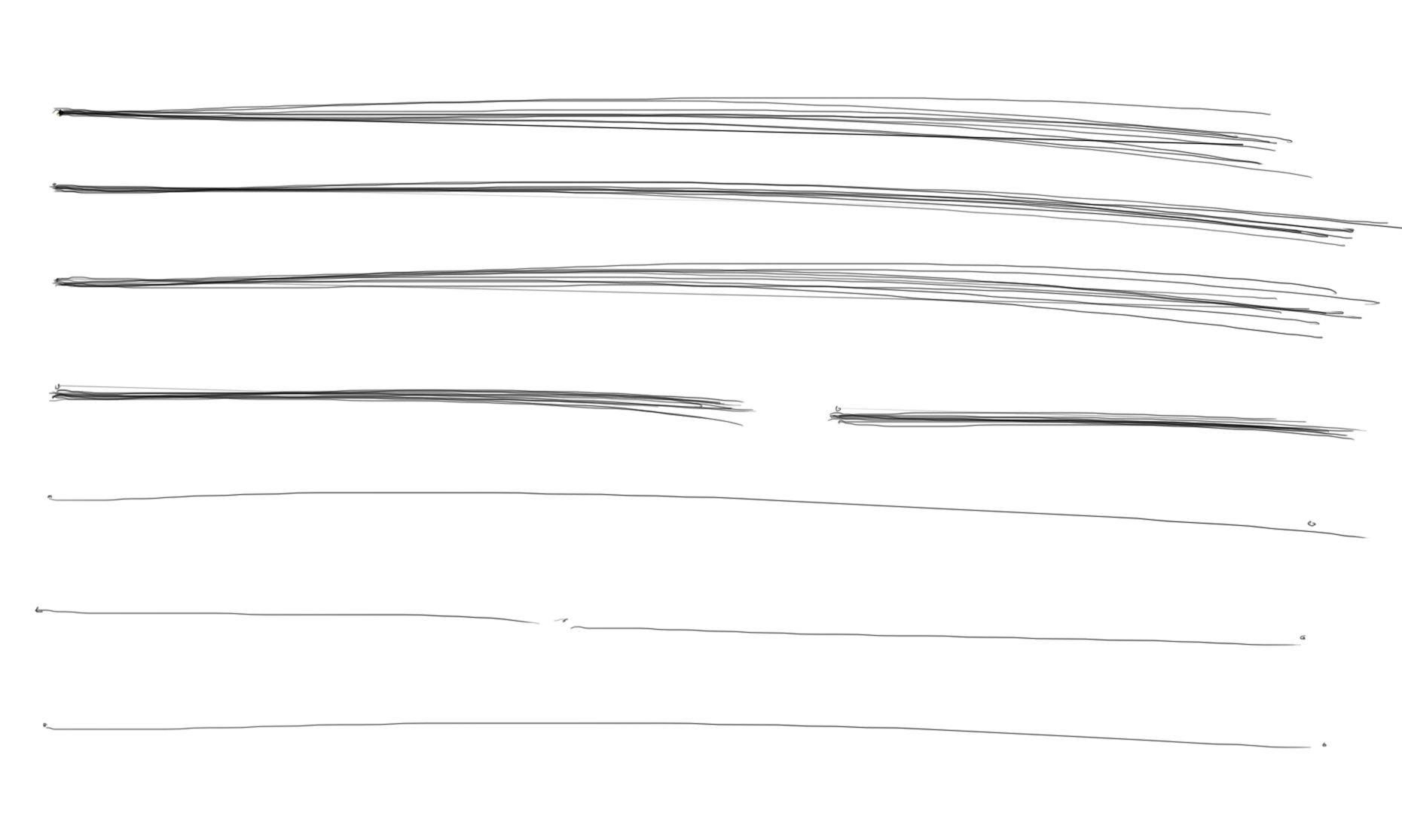 Auto-generated description: Horizontal lines of varying thickness and length are arranged across a plain background.